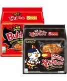 WaNaHong Samyang Stir Fried Hot Chicken Flavour Ramen Noodles - Original (5 Packs) & Double Spicy (5 Packs) - Buy Online on GoSupps.com