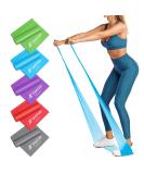 Beenax Resistance Bands Set of 5 - Exercise Bands for Strength Training & Workout - Ideal for Pilates, Yoga, Stretching - Men & Women - Buy Online on GoSupps.com