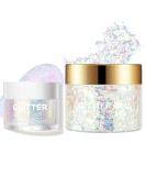 LemonSac Holographic Body Glitter Gel Set - Color Changing Glitter for Body, Face, Hair & Lips (2 Sparkling Pink + Pearl White) - Buy Online on GoSupps.com