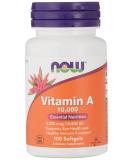 Now Foods Vitamin A 10,000 IU - 100 Softgels - Immune Support and Eye Health - Buy Online on GoSupps.com