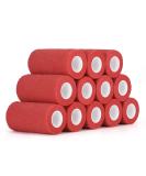 12 Roll Self-Adhesive Cohesive Bandage 10cm - Elastic Wrap for Fingers Hands Pets & Horses - Ideal for Veterinary Use (Red) - Buy Online on GoSupps.com