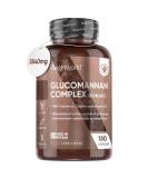 Glucomannan Capsules from Konjac Root - 180 Capsules - with Chromium Vitamin D3 Choline & Vitamin B3 - Vegetarian Glucomannan and Chromium Capsules - Diet Supplement - Made in The UK - Buy Online on GoSupps.com