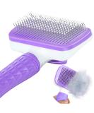 Garstor Dog Brush Cat Brush Dog Brush for Shedding Cat Brushes for Indoor Cats Self Cleaning Pet Brush for Grooming Long Short Haired Dog Cats for Dog Cat Rabbit Remove Loose Fur and Undercoat Purple - Buy Online on GoSupps.com