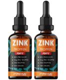 Zinc Drop Forte 2x100ml - 5400 Drops 3mg Ionic Zinc per Drop High Bioavailability Vegan Alcohol-Free 670 Applications - Shop Now! - Buy Online on GoSupps.com