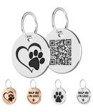 Buy MyLuckytag Stainless Steel Cat QR Code Tags - Pet Profile Location Tracking & Email Alerts - Silver - Buy Online on GoSupps.com