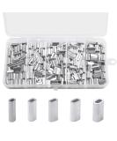 JSHANMEI Single Barrel Crimp Sleeves Aluminum Connector Kit 420PCS - Leader Rigging Fishing Line Tube Sleeves - Buy Online on GoSupps.com