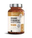 Organic Fenugreek Capsules - 2250mg High Strength - 180 Capsules (60 Day Supply) - Supports Healthy Blood Sugar Levels and Healthy Cholesterol Levels - Vegan - Made in The UK by VitaBright - Buy Online on GoSupps.com
