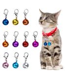 LAMXD 10 Pcs Cat Dog Collar Bells Jingle Bell for Cat Collar Dog Collar Charms Colourful Pet Small Bells with Clasps Pet Collar Accessories Festival Party DIY Crafts Decoration - Buy Online on GoSupps.com