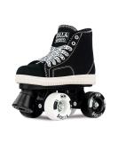 Crazy Skates Rolla Roller Skates - Sneaker-Style Kids Quad Skates Black US 2 | EU 33 - Buy Online on GoSupps.com