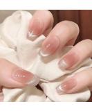 Mrcuvaryas Press on Nails - 24 Pink Cat Eye Shiny Fake Nails | Complete Soft Gel Tips for Women & Girls - Nail Art with Pink Sparkle - Buy Online on GoSupps.com