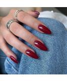 Wine Red Almond Shaped Press on Nails - 24pcs Xcreando Medium Length Fake Acrylic Glue on False Nails for Women and Girls - Buy Online on GoSupps.com