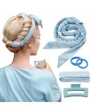 PandyCare Heatless Hair Curler Headband | Overnight Curls | No Heat Curling Set | 100% Combed Cotton | Medium & Long Hair | Blue - Buy Online on GoSupps.com
