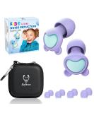Kids Ear Plugs (5-12 yrs) - Reusable Noise Reduction for Focus & Travel | 8 Ear Tips | 26dB Noise Cancelling - Violet & Green - Buy Online on GoSupps.com