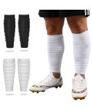 Buy 2 Pairs Football Leg Sleeves for Men & Youth | Calf Support Sleeves - BLA+WHI Size M - International Shipping - Buy Online on GoSupps.com