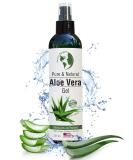 Organic Aloe Vera Gel from 100% Pure and Natural Cold Pressed Aloe - Great for Face - Hair - Acne - Sunburn - Bug Bites - Rashes - Eczema - 8 oz. - Buy Online on GoSupps.com