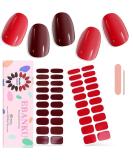 EBANKU 40 PCS Gel Nail Strips Gel Nail Strips Full Wraps Adhesive Gel Nail Stickers with Nail File and Stick(UV/LED Lamp Required) (1) - Buy Online on GoSupps.com