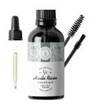 100ml Organic Cold-Pressed Castor Oil - Pure Hair Beard Eyelash & Nail Growth - Glass Bottle with Brush - International Shipping - Buy Online on GoSupps.com
