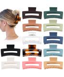 Sisiaipu 3.5 Inch Medium Hair Claw Clips 12 Pcs - Matte Rectangular Hair Clips for Thin Hair - Non-slip Acrylic Banana Jaw Clips Hair Accessories for Women and Girls - Buy Online on GoSupps.com