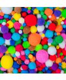 Adeweave 1000 Assorted Craft Pom Poms - Multicolor Bulk Arts and Crafts Pompoms - Soft and Fluffy Balls in Assorted Sizes for Home and School - Buy Online on GoSupps.com