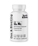 Activated Charcoal Pills for Bloating and Gas Relief w/ Peppermint & Organic Coconut Oil | Active Charcoal Powder in Liquid Capsules for Stomach & Digestive System | Natural Detox for Men & Women - Buy Online on GoSupps.com