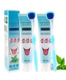2 Pcs Tongue Scraper Kit with Cleaning Gel and Brush | Easy to Use Tongue Scrubber for Men and Women - Buy Online on GoSupps.com