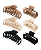 79style 6pcs Big Hair Claw Clips Neutral Colors Hair Clips For Women Claws Clips For Thick Hair Banana Clips Medium Large Hair Claws Square Strong Hold Hair Styling Accessories For Women ( 3pcs 4.3 Inch+ 3pcs 3.54 Inch ) 3 - Buy Online on GoSupps.com