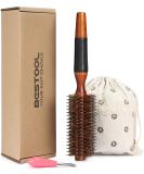 BESTOOL Round Brush for Blow Drying Boar Bristle Round Hair Brush with Wooden Barrel Large Round Styling Brush for Women & Men Straightening Curling Adding Shine or Volume (2 inch) - Buy Online on GoSupps.com