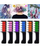 Ebanku Temporary Hair Chalk Comb - 6 Color Washable Set for Girls, Kids Gifts - Perfect for Cosplay, DIY, Halloween, Christmas, Birthday Party - Children's Day - 6P - Buy Online on GoSupps.com