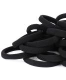 50PCS Black Hair Ties for Women, Cotton Seamless Hair Bands, Elastic Ponytail Holders, No Damage for Thick Hair, 2 Inch in Diameter, by Nspring - Buy Online on GoSupps.com