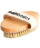 MainBasics Dry Body Brush - Exfoliating Body Scrubber with Natural Bristles for Smooth Skin, Improved Blood Circulation, Cellulite Treatment, and Lymphatic Drainage - Buy Online on GoSupps.com