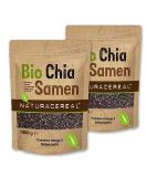 Naturacereal Organic Chia Seeds - 2kg (2 x 1000g) | Premium Superfood for International Shipping - Buy Online on GoSupps.com