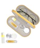 Buy Double Sided Portable Eyeglass & Contact Lens Case - 2 in 1 Durable E-Yellow | International Shipping Available - Buy Online on GoSupps.com