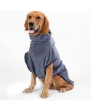 Happy Hachi Microfiber Dog Bathrobe Towel - Super Absorbent Fast Drying & Washable for Small Medium & Large Dogs/Cats (Gray Size S) - Ideal Dog Beach Towel - Buy Online on GoSupps.com