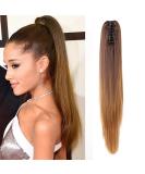 Neverland 50cm Ombre Two Tone Long Straight Wavy Ponytail Hair Extension | Clip In Claw Hairpiece 8# & 27# - Buy Online on GoSupps.com