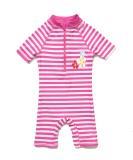 Bonverano Baby Girls Sunsuit UPF 50+ Swimsuit Set with Sun Hat - Stripe, One Size - Buy Online on GoSupps.com