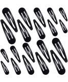 40 Piece Snap Hair Clips Set - Large Metal Nonslip Barrettes for Women and Girls - Hair Pins Hair Accessories (Black) - Sizes: 3.5 3.1 2.8 2.4 2 - Durable and Stylish - Buy Online on GoSupps.com