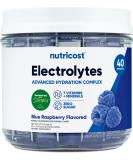 Nutricost Electrolytes Complex - Blue Raspberry - 40 Stickpacks | Advanced Hydration Supplement for Optimal Performance - Buy Online on GoSupps.com