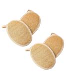 4 Pcs Natural Loofah Sponges | Exfoliating Body Scrubbers for a Refreshing Shower Experience - Buy Online on GoSupps.com