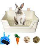 Kathson Extra Large Rabbit Litter Box Trainer - Bunny Toilet for Guinea Pig, Rats, Chinchilla, Ferret - White - Buy Online on GoSupps.com