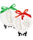 Baby Handprint Footprint Ornament - Personalized Newborn Keepsake Kit for Boys and Girls - Glaze Finish Christmas Gift for New Parents - Buy Online on GoSupps.com
