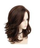RENERSHOW Brown & Blonde Highlight Natural Wavy Wig for White Women - Synthetic, Natural Look, Daily & Party Wear - Buy Online on GoSupps.com
