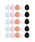 Sibba 25 Pack Puff Sponges - Beauty Blending Makeup Applicators for Liquid Foundation & Eye Makeup - Soft Pads in White Powder Black and Haut - Buy Online on GoSupps.com
