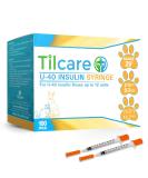 Tilcare U40 Pet Insulin Syringes 29 G 0.3 cc 12.7 mm 1/2" 100-Pack – Latex-Free Diabetic Syringes - Ultra Fine Sterile Medical Syringe for Diabetes Individually Blister Packed for Safety - Buy Online on GoSupps.com