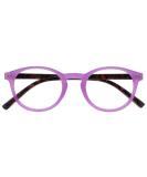 Opulize Zen Round Frame Reading Glasses +3.00 Magnification Shiny Pink/Violet Pattern - Buy Online on GoSupps.com