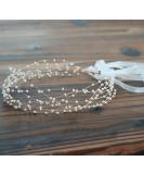 BABEYOND Bridal Pearl Vintage Wedding Headband with Lace Ribbon - White Beads - Buy Online on GoSupps.com