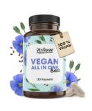 Vegan Complex - Vitamin B12 K2 D3 Iron Zinc selenium and Omega 3 - 120 capsules - especially for vegetarians and gifts - Supplements (1 piece) 1 piece (120 pack) - Buy Online on GoSupps.com