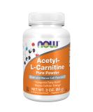 Now Supplements ALC (Acetyl-L-Carnitine) Powder - Brain and Nerve Cell Function - 3oz (1 Pack) - Buy Online on GoSupps.com