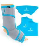 Vive Ankle Ice Pack Wrap - Foot Cold / Hot Compression Brace - Adjustable Freeze Support For Cooling / Heating Achilles Injuries Tendonitis Plantar Fasciitis Sore Feet Inflammation Muscle Sprain Gray - Buy Online on GoSupps.com