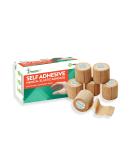 Self-Adhering Cohesive Bandage Wrap - 6 Rolls 2 in x 5 Yards - Latex-Free Elastic Sport Bandage for Ankle Injuries & Veterinary Use - Buy Online on GoSupps.com