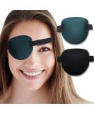 2 Pack AMZVIO Adjustable 3D Eye Patches for Adults & Kids | Soft Amblyopia & Lazy Eye Covers in Black & Blue - Buy Online on GoSupps.com